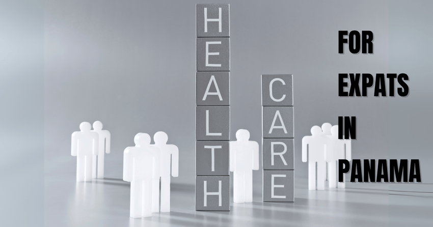 Healthcare blocks with human figures symbolizing expat medical services in Panama.